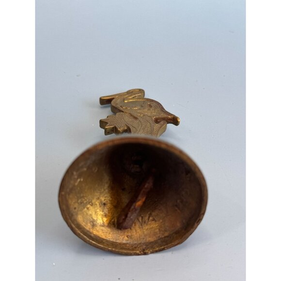 Vintage Brass Stork Bell  Bells Of Sarna Made In India 4 1/4" - Picture 6 of 7